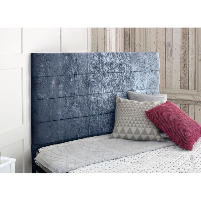 Salmon Upholstered Headboard Rosdorf Park Size: Single (3'), Colour: Slate Grey on Productcaster.