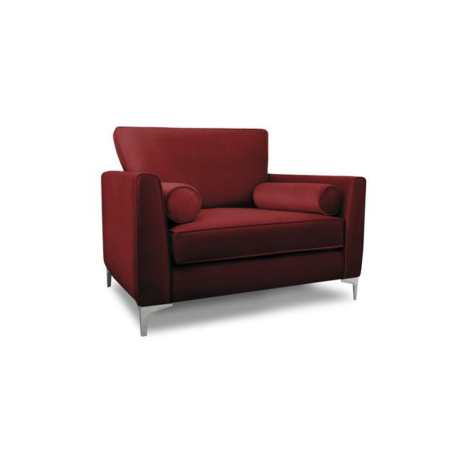 Ronni Upholstered Armchair Metro Lane Upholstery Colour: Red on Productcaster.