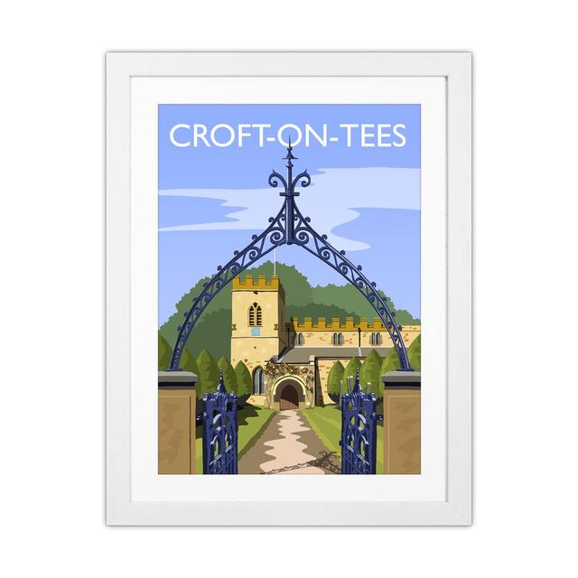 Croft-on-Tees by Richard O'Neill - Print Corrigan Studio Size: 43.5cm H x 33.5cm W x 3cm D, Format: White Framed on Productcaster.