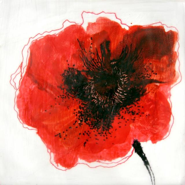 Red Drops I - Wrapped Canvas Painting ClassicLiving Size: 76cm H x 76cm W on Productcaster.