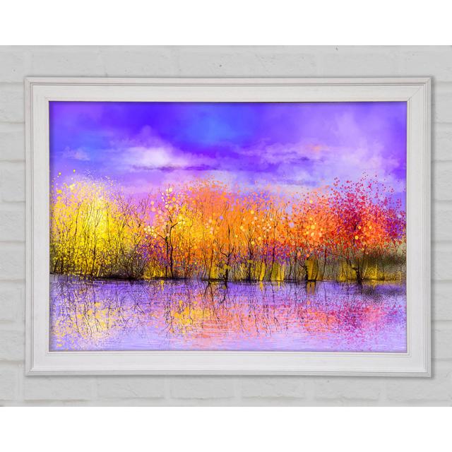 Sparkle Tree Reflections - Single Picture Frame Art Prints Bright Star Size: 59.7cm H x 84.1cm W x 1.5cm D on Productcaster.