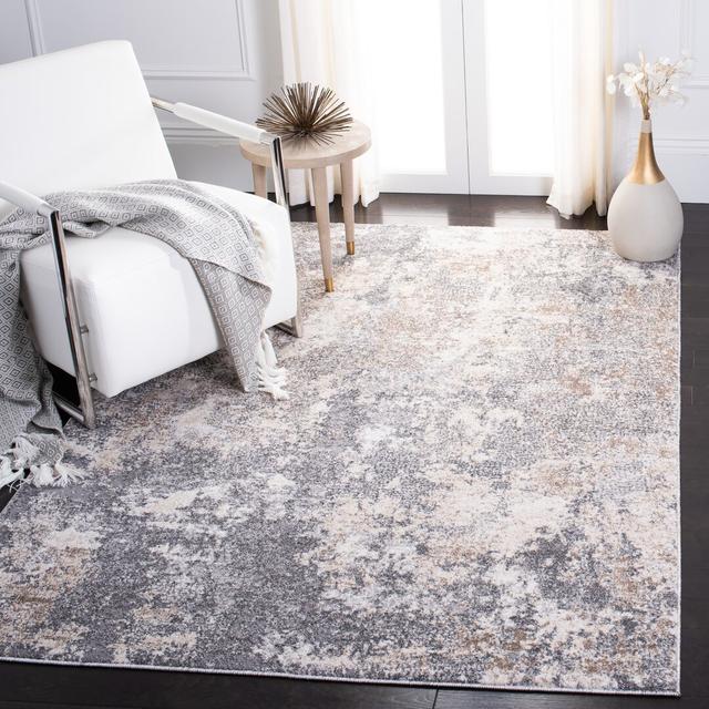 Stonehouse Abstract Light Grey Area Rug Williston Forge Rug Size: Rectangle 6' x 9' on Productcaster.