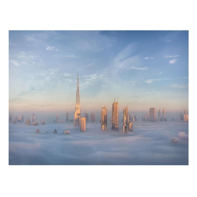 Leinwandbild Dubai über den Wolken Ebern Designs Größe: 75cm H x 100cm B, Format: 260g/m² Canvas on Productcaster.