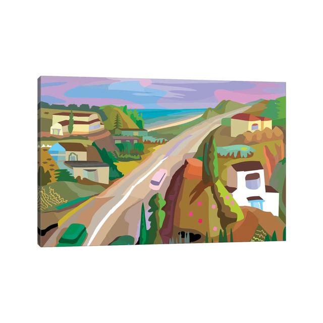 Highway 1 by Charles Harker - Wrapped Canvas Drawing ClassicLiving Size: 66.04cm H x 101.6cm W x 1.91cm D on Productcaster.