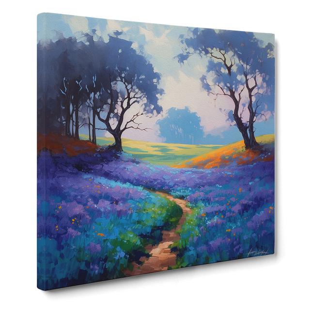 Bluebell Colour Field Painting No.2 - Print Marlow Home Co. Size: 50cm H x 50cm W x 3cm D on Productcaster.