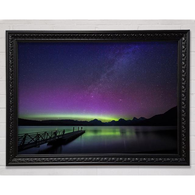 Northern Light Glow Framed Print Bright Star Size: 100cm H x 141.4cm W on Productcaster.