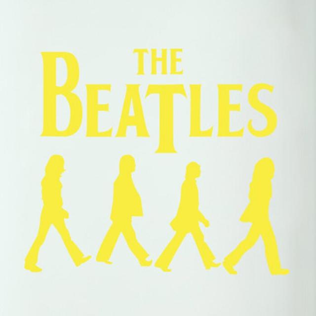 The Beatles Walking Door Room Wall Sticker Maturi Colour: Bright Yellow on Productcaster.