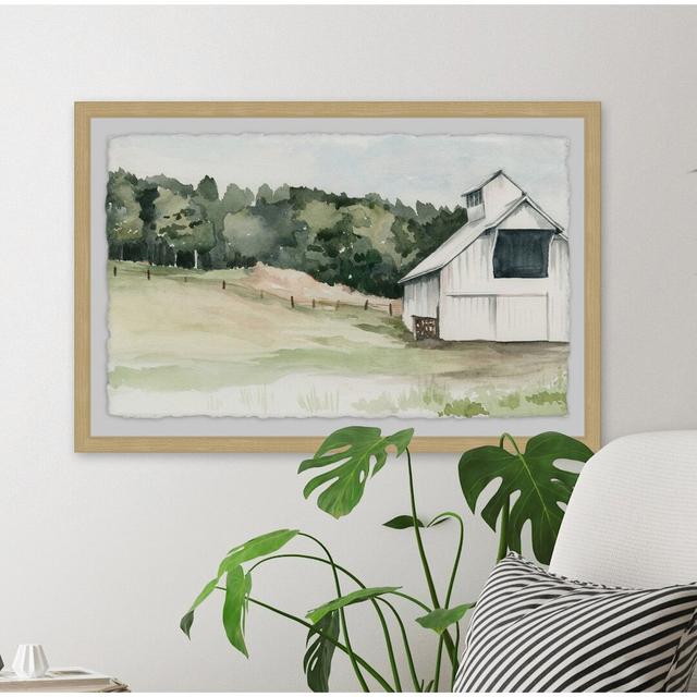 Watercolor Barn III - Picture Frame Painting Print on Paper East Urban Home Size: 61cm H x 91cm W x 4cm D on Productcaster.