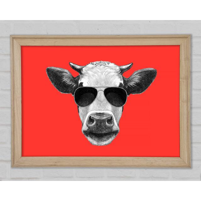 Mafia Cow - Single Picture Frame Art Prints Happy Larry Size: 42cm H x 59.7cm W x 1.5cm D on Productcaster.