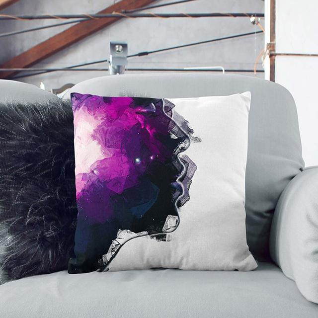 Her Galaxy Cushion with Filling East Urban Home Size: 55cm H x 55cm W x 20cm D, Backing Colour: Black on Productcaster.