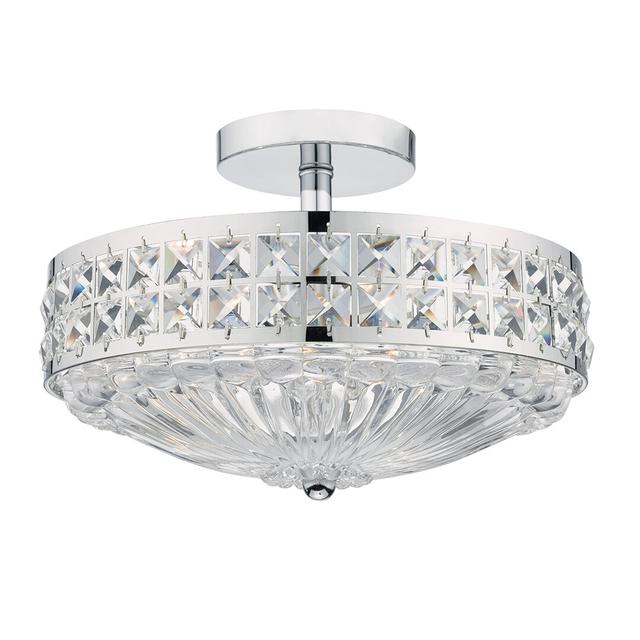 Ferris 3-Light 32cm Semi Flush Mount Rosdorf Park Finish: Polished Chrome on Productcaster.