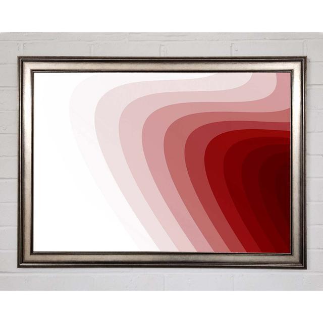 Red Hills Of Time Framed Print Ivy Bronx Size: 21cm H x 29.7cm W x 1.5cm D, Format: Gunmetal Framed Paper on Productcaster.