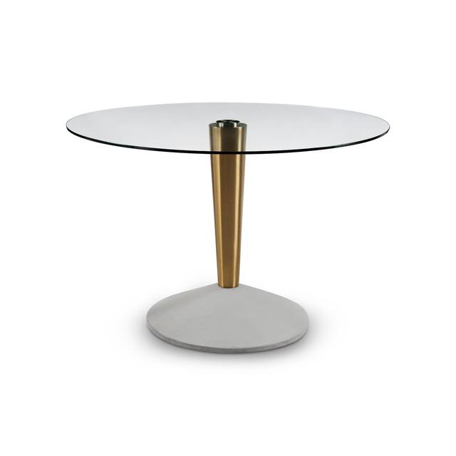 Norcott Pedestal Coffee Table Ivy Bronx Table Base Colour: Grey on Productcaster.