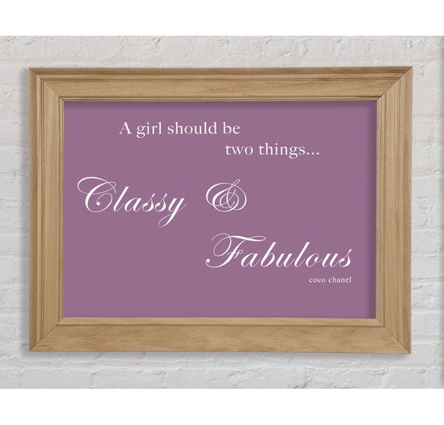 Classy & Fabulous - Single Picture Frame Art Prints Bright Star Size: 21cm H x 42cm W x 8cm D on Productcaster.