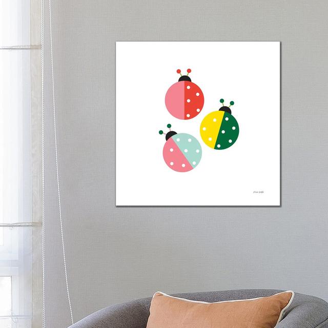 Ladybugs Three by Ann Kelle - Wrapped Canvas Print Isabelle & Max Size: 66.04cm H x 66.04cm W x 1.91cm D on Productcaster.