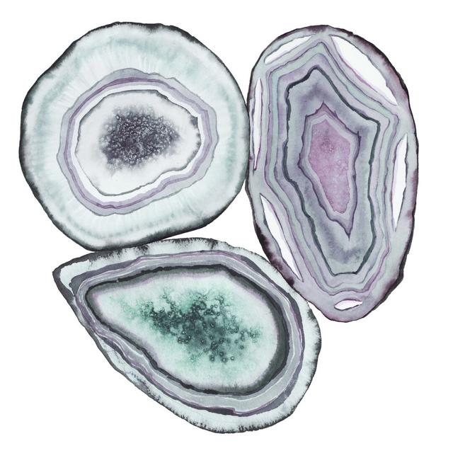 Geode Gems I - Wrapped Canvas Art Print Ivy Bronx Size: 91cm H x 91cm W on Productcaster.