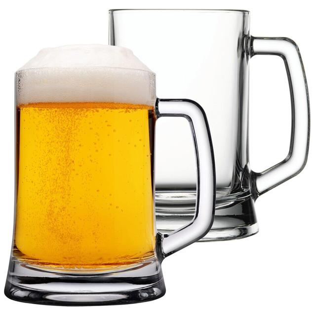 Set of 6 x 380ml Pub Style Beer Mugs Glasses Tankards Barware with Handle Pasabahce Set Size: Set of 2, Capacity: 380ml on Productcaster.