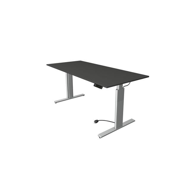 Thaler Height Adjustable Standing Desk Ebern Designs Top Colour: Anthracite, Size: 120cm H x 180cm W x 80cm D on Productcaster.