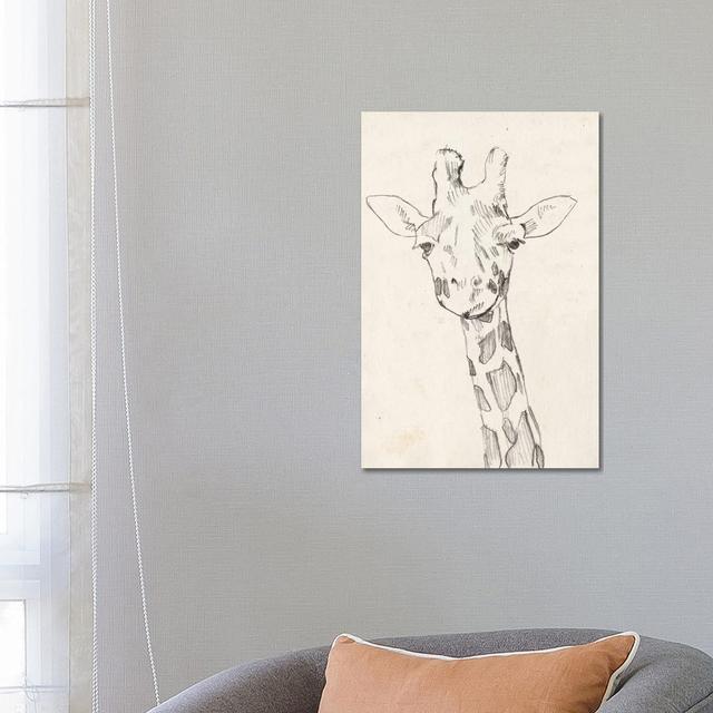 Giraffe Portrait II by Jennifer Goldberger - Wrapped Canvas Painting Latitude Vive Size: 66.04cm H x 45.72cm W x 1.905cm D on Productcaster.