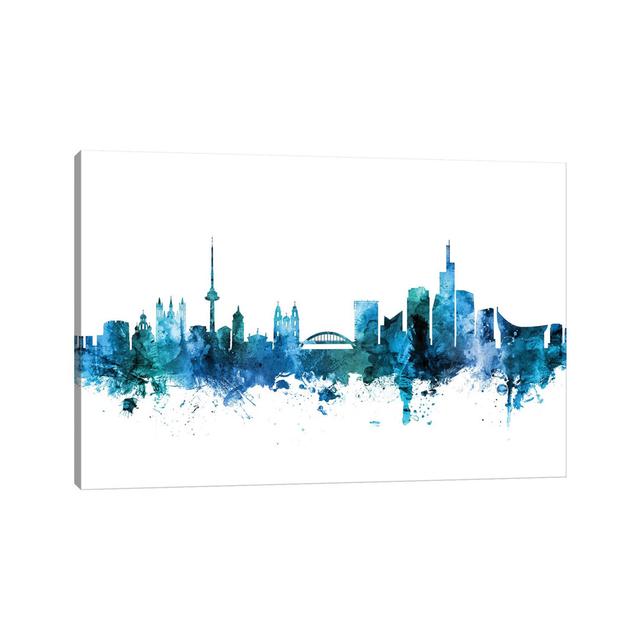 Vilnius, Lithuania Skyline by Michael Tompsett - Wrapped Canvas Gallery-Wrapped Canvas Giclée Latitude Run Size: 30.48cm H x 45.72cm W x 1.91cm D on Productcaster.