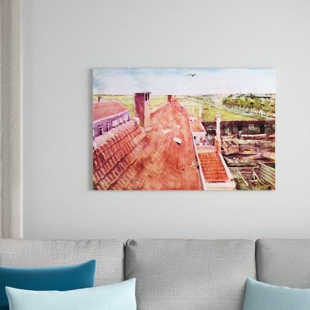 'View Over the Rooftops' by Vincent Van Gogh Painting Print East Urban Home Size: 90cm H x 135cm W x 1.8cm D on Productcaster.