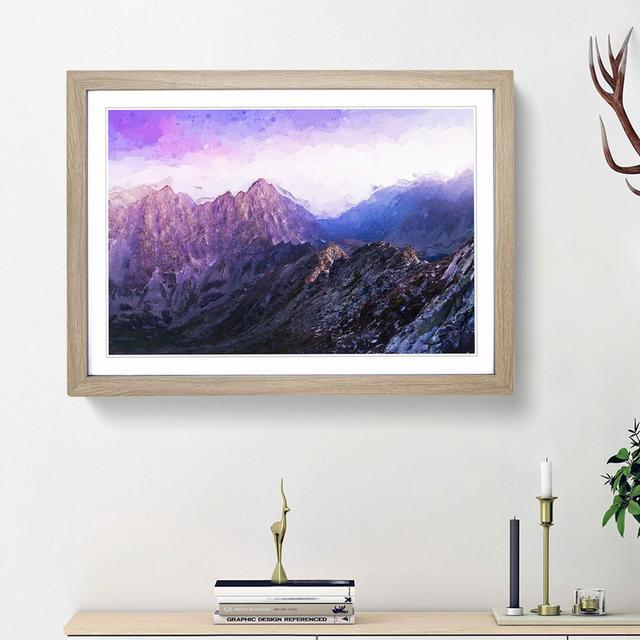 Mountains in Slovakia in Abstract - Picture Frame Graphic Art Print East Urban Home Size: 48cm H x 65cm W x 2cm D, Frame Option: Oak Framed on Productcaster.