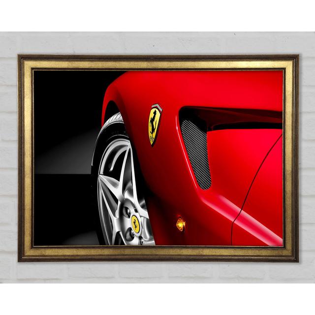 Ferrari Front Side Red - Print Ebern Designs Size: 29.7cm H x 42cm W x 1.5cm D on Productcaster.