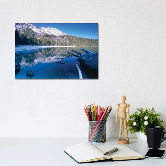 Tranquil Winter Bay Scene Emerald Bay Lake Tahoe California by George Oze - Wrapped Canvas Print Alpen Home Size: 20.32cm H x 30.48cm W x 1.9cm D on Productcaster.