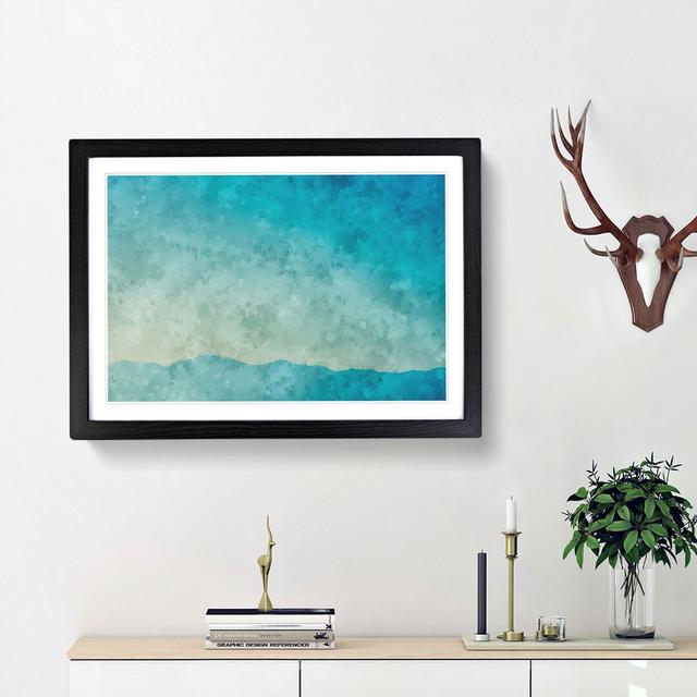 Mountains of Blue - Picture Frame Graphic Art Print East Urban Home Frame Option: Black Framed, Size: 24cm H x 33cm W x 2cm D on Productcaster.