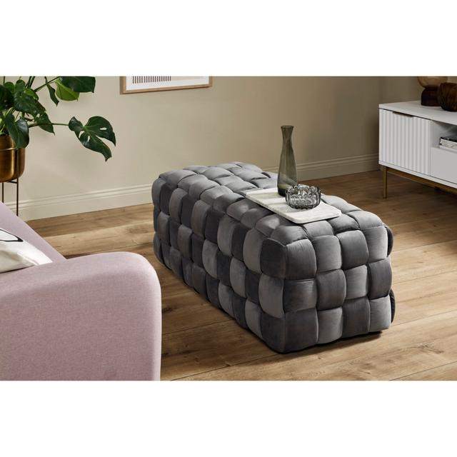 Hocker Alexeya Canora Grey Polsterfarbe: Grau on Productcaster.