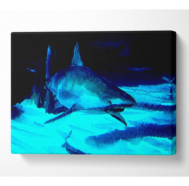 Shark Hunt - Print House of Hampton Size: 35.6cm H x 50.8cm W x 10cm D on Productcaster.