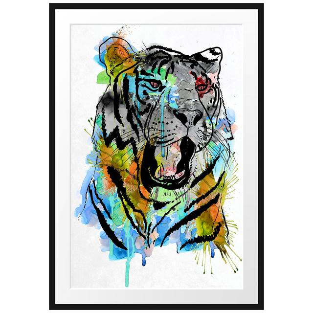 Gerahmtes Poster Roar Watercolor Light East Urban Home Größe: 100 cm H x 70 cm B on Productcaster.