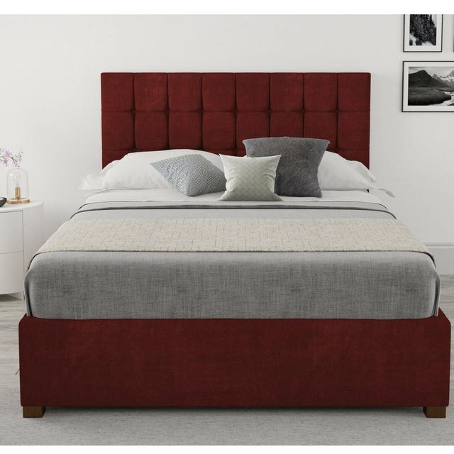 Chevalier Upholstered Ottoman Bed Zipcode Design Mattress Size: Super King (6'), Colour: Bordeaux on Productcaster.