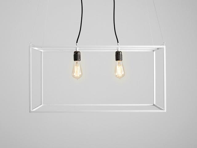 Alvaro 2 - Light White Square/Rectangle Pendant Fjørde & Co Finish: White on Productcaster.