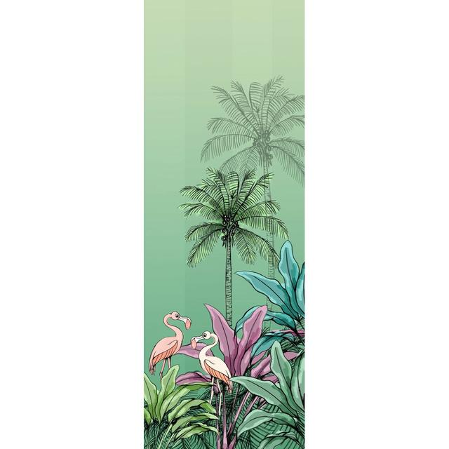 Canizales Jungle Flamingo 2.8m x 1m Wall Mural Harriet Bee on Productcaster.