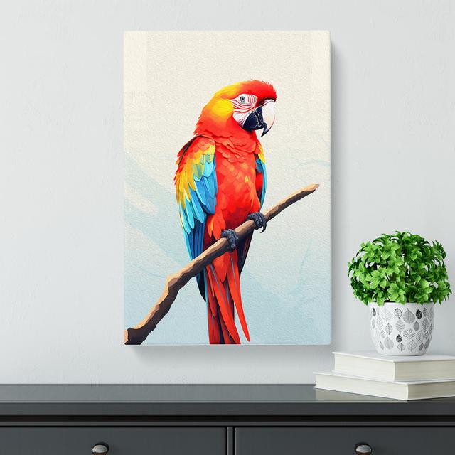 Parrot Minimalism - Wrapped Canvas Print 17 Stories Size: 76cm H x 50cm W x 3cm D on Productcaster.