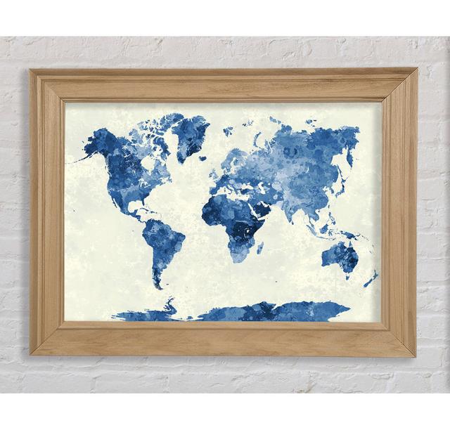 Map Of The World 4 - Single Picture Frame Art Prints Bright Star Size: 21cm H x 42cm W x 8cm D on Productcaster.