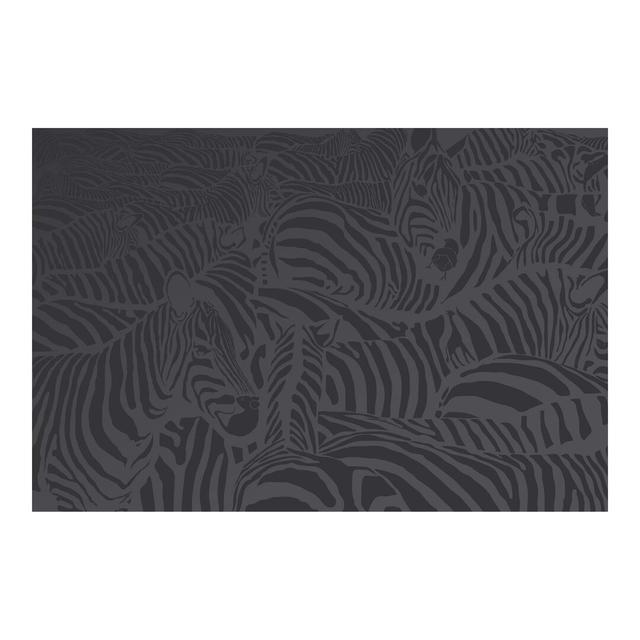 No. DS3 Black Zebra Stripes 1.9m x 2.88m Textured Matt Peel & Stick Wall Mural East Urban Home on Productcaster.