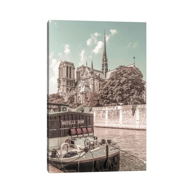 Paris Cathedral Notre-Dame Urban by Melanie Viola - Wrapped Canvas Photograph Latitude Run Size: 101.6cm H x 66.04cm W x 3.81cm D on Productcaster.