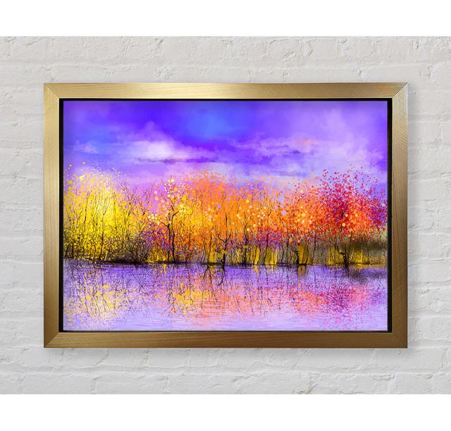 Sparkle Tree Reflections - Print Ophelia & Co. Size: 84.1cm H x 118.9cm W x 3.4cm D, Format: Ventura Black Framed Paper on Productcaster.