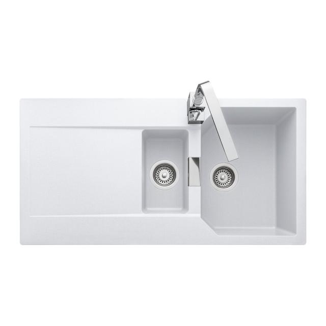 Mayon 1.5 Bowl Inset Kitchen Sink Rangemaster Sink & Taps Finish: Crystal White on Productcaster.