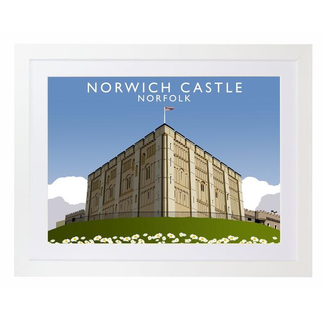 Norwich Castle by Richard O'Neil - Print East Urban Home Format: White Wood Frame, Size: 44 cm H x 54 cm W x 2.2 cm D on Productcaster.