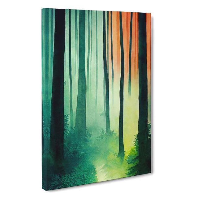 Calming Forest - Wrapped Canvas Graphic Art Alpen Home Size: 76cm H x 50cm W on Productcaster.