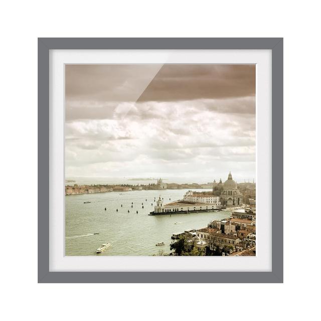 Venice Lagoon - Picture Frame Photograph Print on Paper East Urban Home Rahmenoptionen: Matt grey, Size: 70cm H x 70cm W on Productcaster.