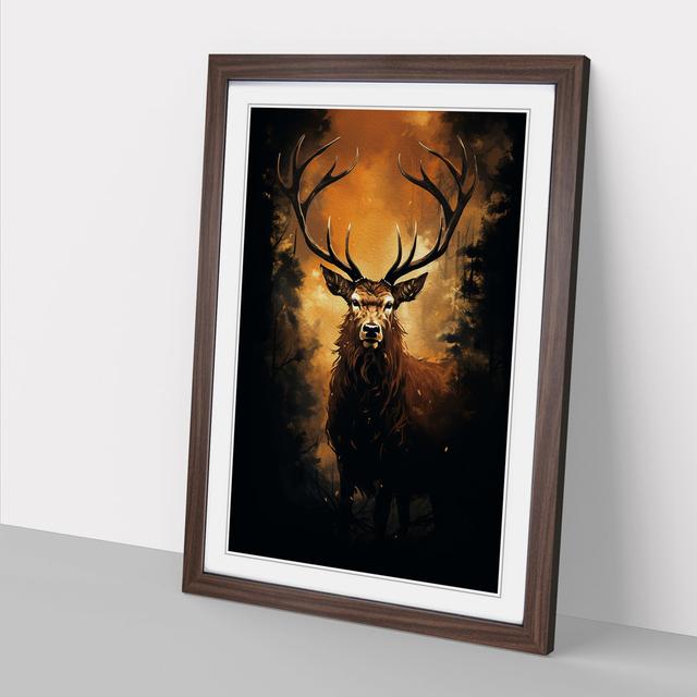 Stag Digital - Print Alpen Home Frame Colour: Walnut , Size: 46cm H x 34cm W x 2cm D on Productcaster.