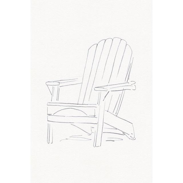 Adirondack Chair Sketch II - Drawing on Canvas Highland Dunes Size: 45.72cm H x 30.48cm W on Productcaster.