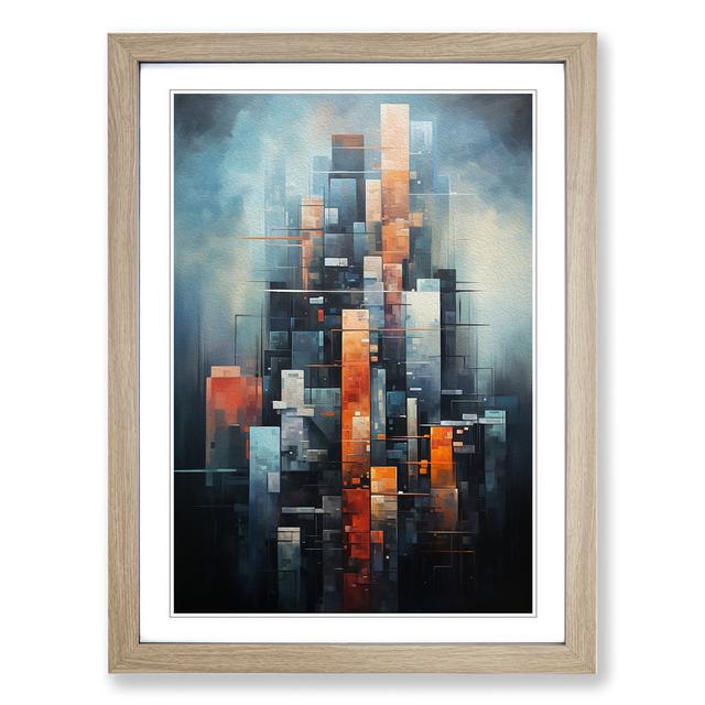 Skyscraper Contemporary Borough Wharf Format: Oak Framed, Size: 64cm H x 46cm W on Productcaster.