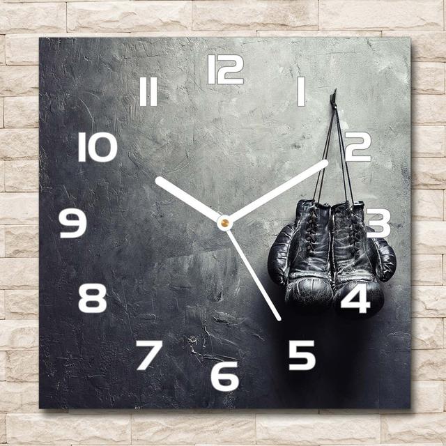 Iftach Boxing Gloves Silent Wall Clock East Urban Home Colour: White/Grey on Productcaster.