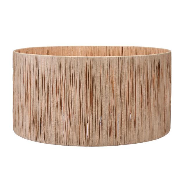 Tilia 40'' W Bamboo/Rattan Drum Lamp Shade ( Uno ) in Natural Raffia Bay Isle Home Size: 21cm H x 35cm W x 35cmD on Productcaster.