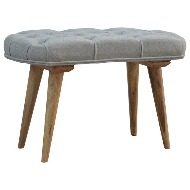 Grey Tweed Upholstered Bench George Oliver on Productcaster.